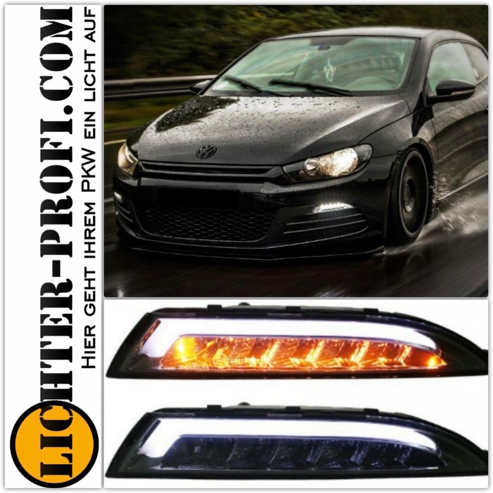 Dynamischer Led Frontblinker mit Standlicht smoke für VW Scirocco in Calden