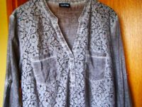 Taifun Separates Shirt Bluse Krempelärmel Gr. 42 used look, neu Nordrhein-Westfalen - Viersen Vorschau