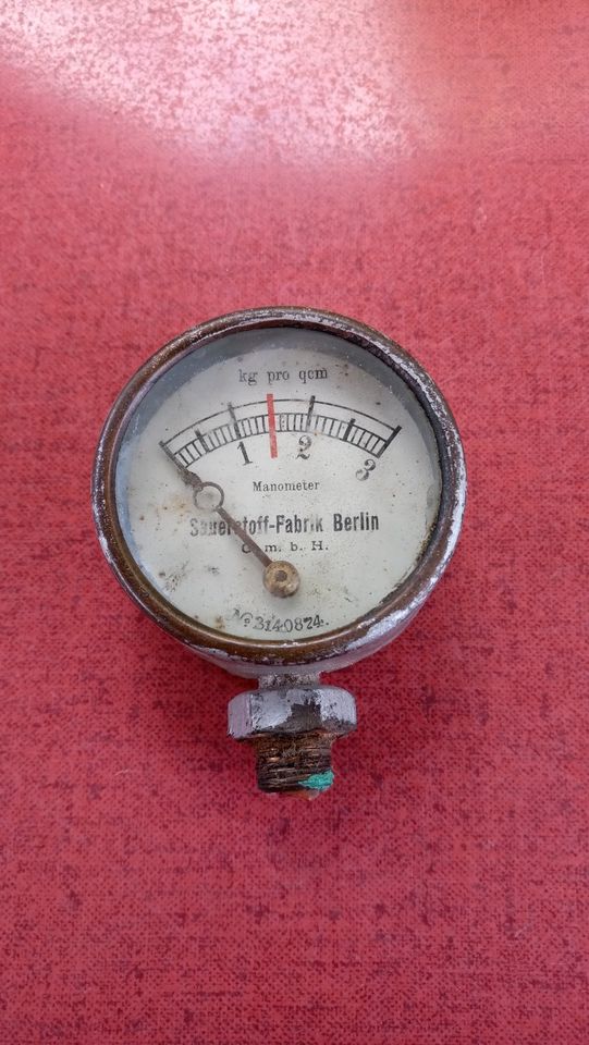 antikes Manometer Sauerstoff-Fabrik Berlin GmbH in Fritzlar