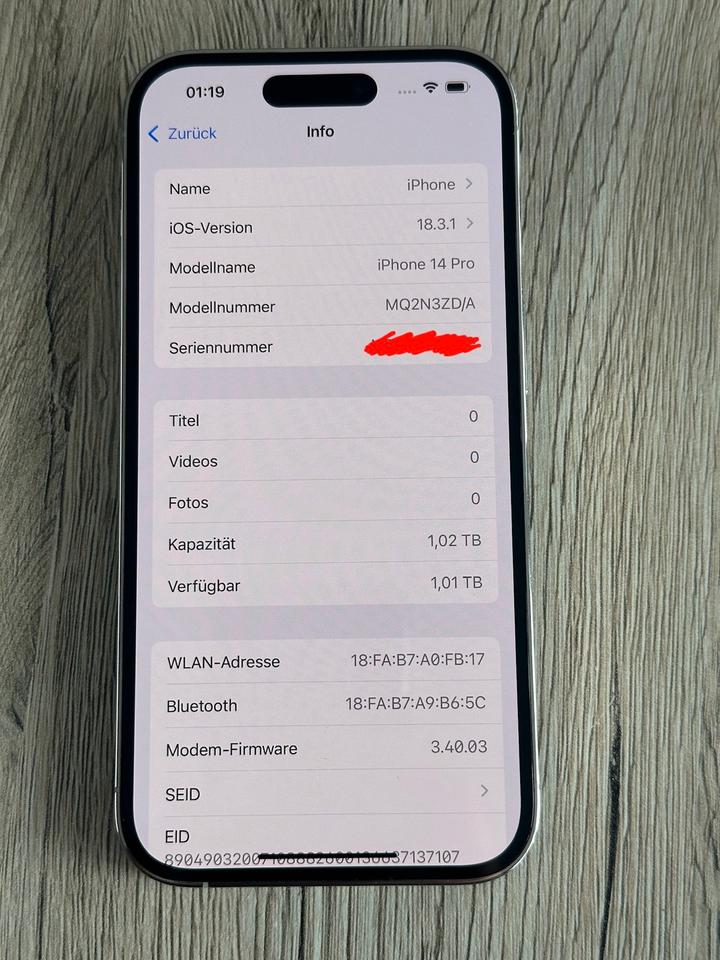 iPhone 14 PRO mit 1000GB, 1 TB Speicher, TOP Zustand in Wetzlar