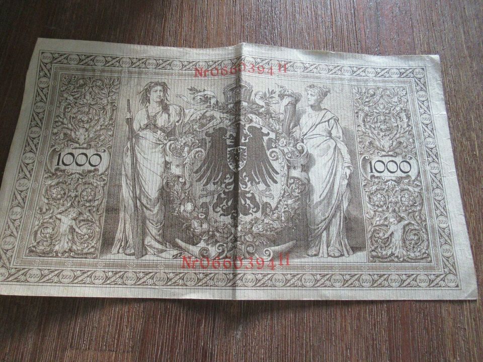 Reichsbanknote 1000 Mark Reich Darlehenskassenschein 50 Mark in Altenbeken