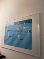 Kunst Kunstdruck Bild mit Rahmen 93x62 cm Tennis Weiß blau Friedrichshain-Kreuzberg - Friedrichshain Vorschau