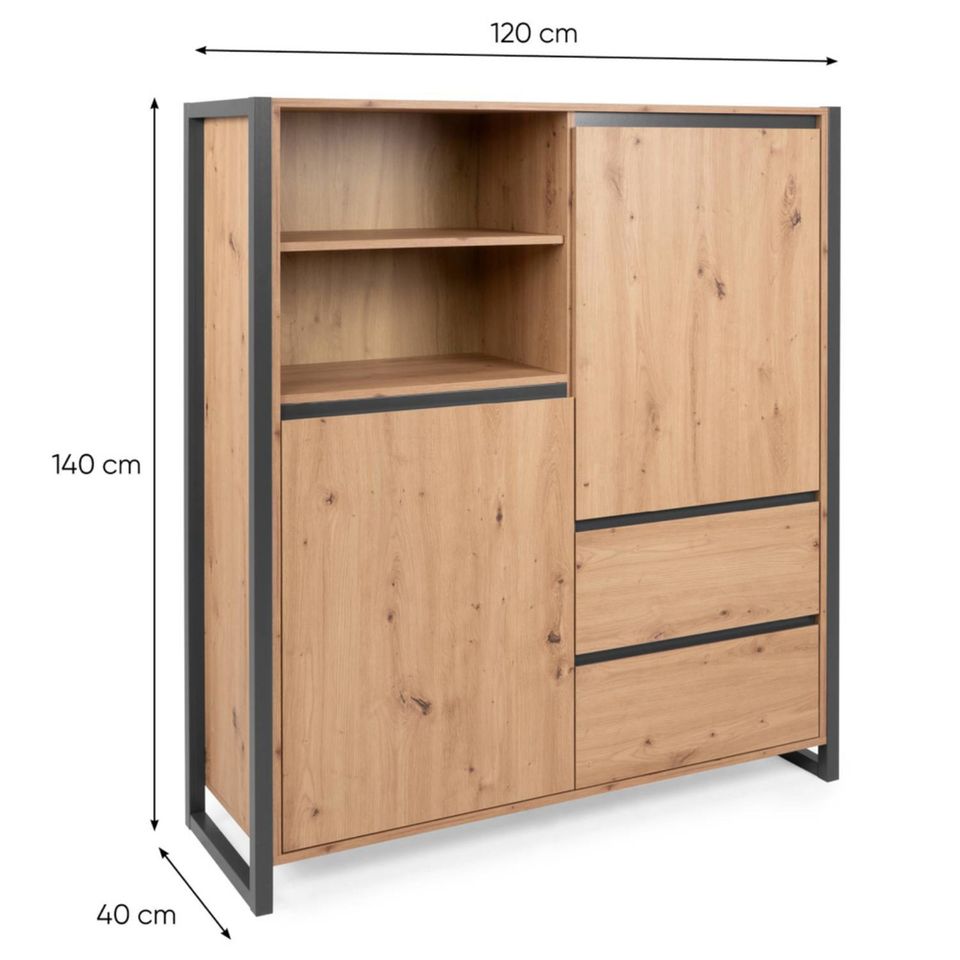 Kommode Sideboard Schrank Highboard Anrichte Natur NEU 218-Au in Augsburg