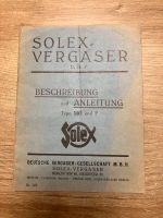 Solex Vergaser Beschreibung und Anleitung Typ MO und F Oldtimer Sachsen - Oelsnitz / Vogtland Vorschau