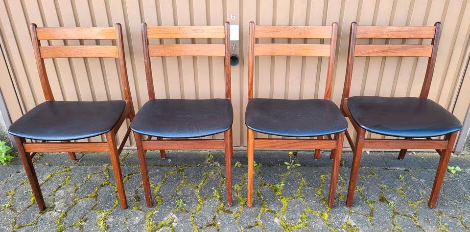 Stühle Set Teak Skandinavien 60er Jahre Vintage in Wolfenbüttel