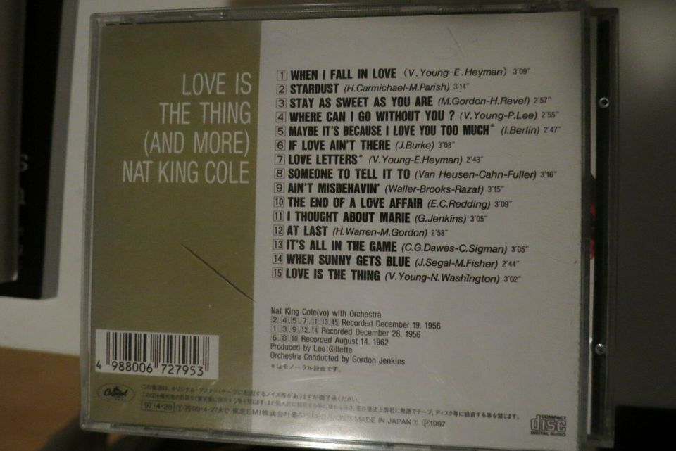 Nat King Cole - Love Is The Thing + More (20Bit)JP-Import AudioCD in Stuttgart
