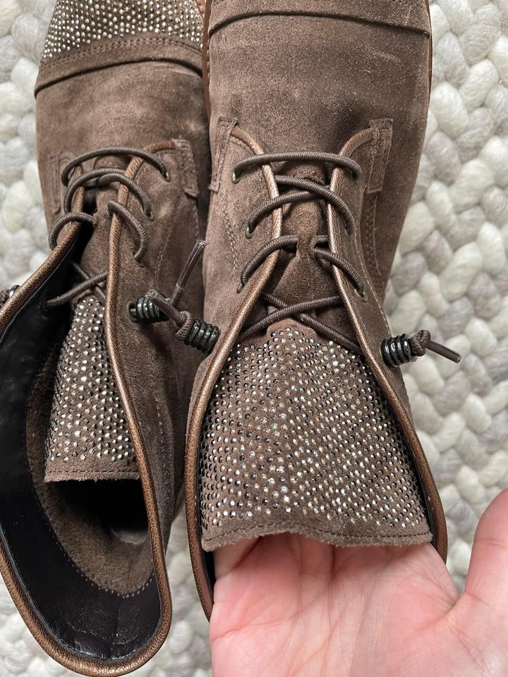 Gabor Stiefelette Wildleder braun mit Steinchen Gr. 38,5 in Hamburg