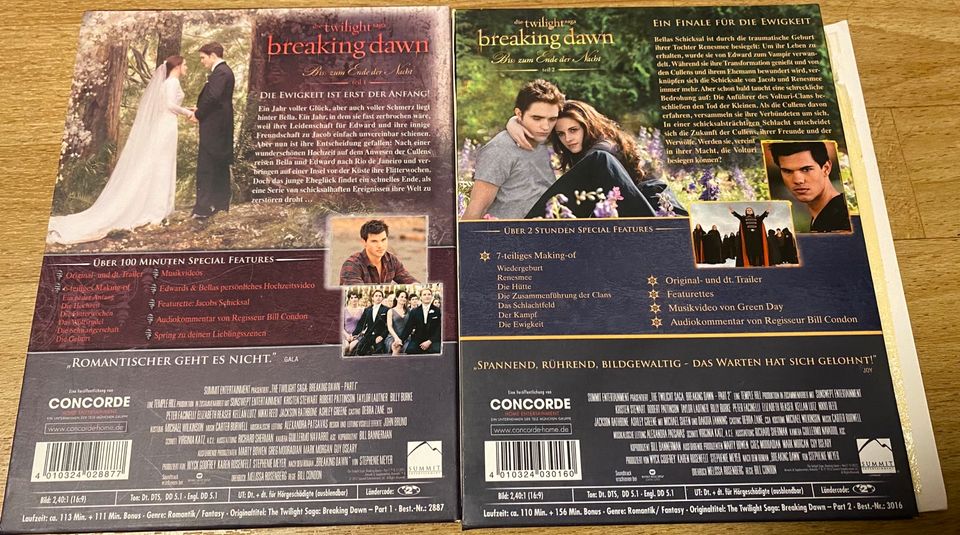 Die twilight Saga bis zur Morgengrauen Mittagsstunde Abendrot etc in Garbsen