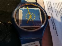 Philatelie - Uhr, mit Briefmarke auf dem Ziffernblatt und Armband Hessen - Gelnhausen Vorschau