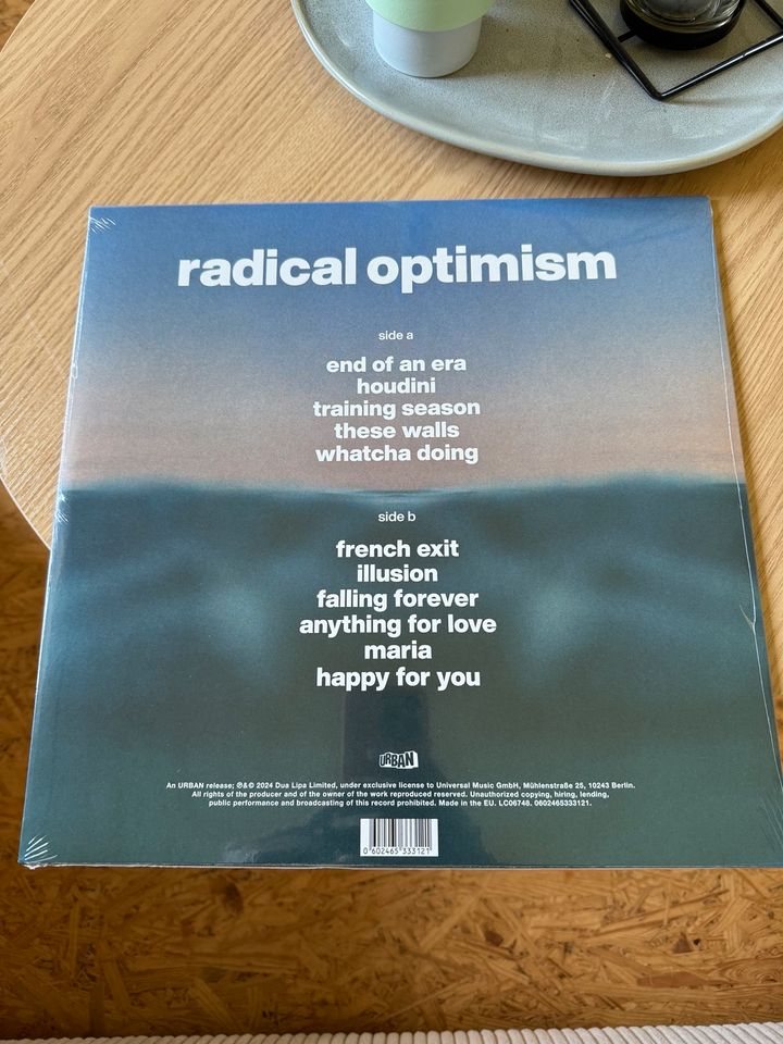 Dua Lipa Radical Optimism blue Vinyl in Dreisbach