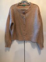 Benetton Wolle Strickjacke Gr.S Cappuccino 30%Mohair Frankfurt am Main - Sachsenhausen Vorschau