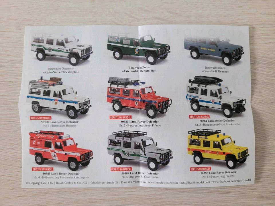 Chip Collect Cars Land Rover Modell Sammlung Busch Puzzle 1:87 in Aerzen