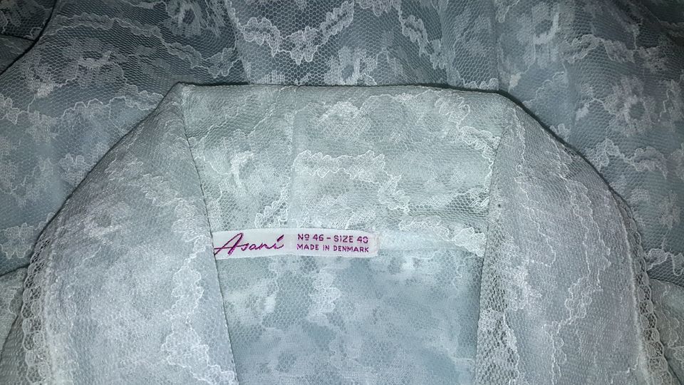 original 50 er Jahre Perlon Spitzen Neglige, Negligee, Grösse 40 in Viechtach