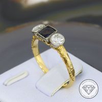 Wert 1.400,- Saphir Brillant Ring 750 Gold 18 Kt XXYY M*195318 Duisburg - Hamborn Vorschau