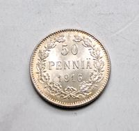 Finnland 50 Penniä 1916, Nikolaus II Helsinki - Perfekter Zustand Hessen - Rödermark Vorschau