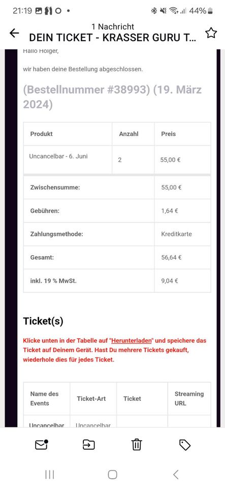 2 Tickets Karten Nikolai Binner "Uncancelbar" 06.06.24 in Wilsdruff