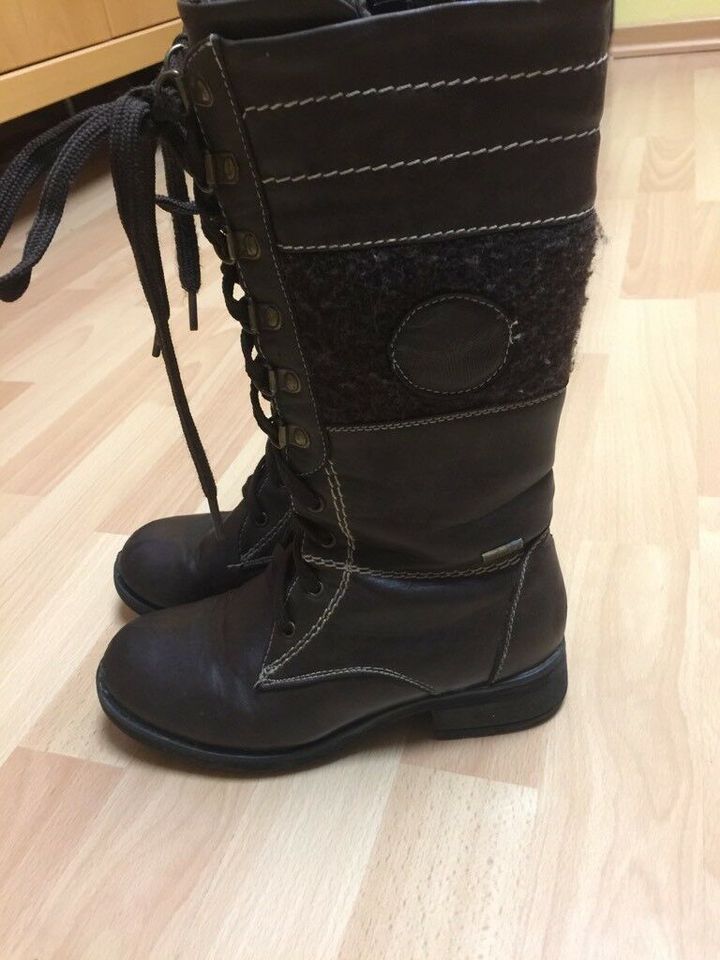 Mädchen Winter Stiefel Schuhe Reißverschluss Indigo  Gr 34 in Simbach