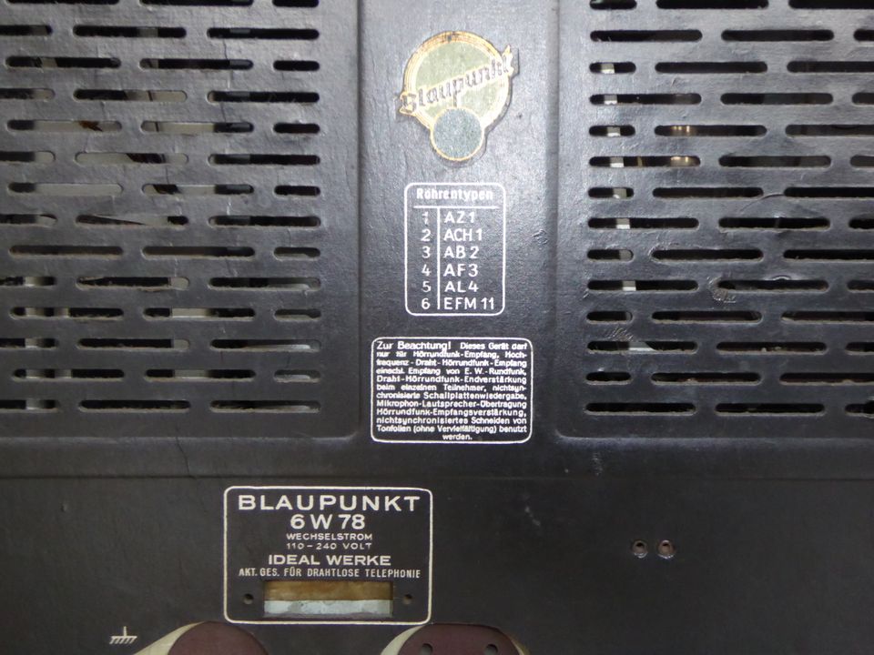 Rarität! Blaupunkt 6W78 Röhren-Radio (1938/39) mit magischem Auge in Ratingen