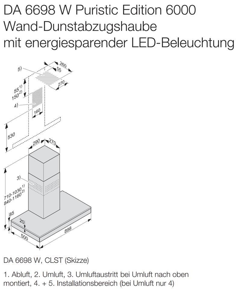 Miele Dunstabzugshaube DA 6698 W Puristic Edition 6000 in Bielefeld