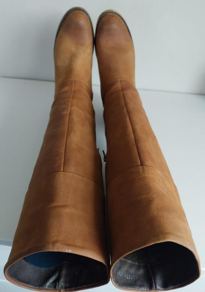 Stiefel Langschaft echtleder Nubukleder Vintage Cognac gr. 37 in Kaltenkirchen