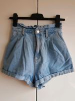 Bershka High Waist Paperbag Jeansshorts Vintage Hi-rise Mom Short Hessen - Fulda Vorschau