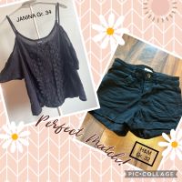 **H&M/ JANINA** Sommer-Set Jeans Shorts + Shirt schwarz Gr. 32-34 Mecklenburg-Vorpommern - Klütz Vorschau