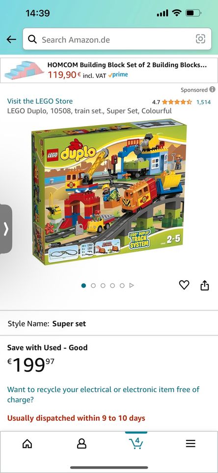 LEGO DUPLO Eisenbahn Super Set in Berlin