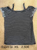 T-Shirt Esprit schulterfrei gestreift schwarz weiß Gr. XS Niedersachsen - Martfeld Vorschau