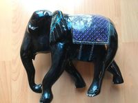 Holzelefant aus Thailand, dekorativ, verziert, Lack und Farben Dresden - Weixdorf Vorschau