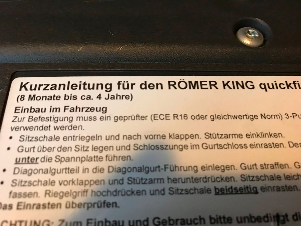 Kindersitz Römer King 9 - 18 kg in Mörlenbach