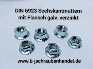 DIN6923/ 8 M20 verzinkt Sechskantmutter mit Flansch