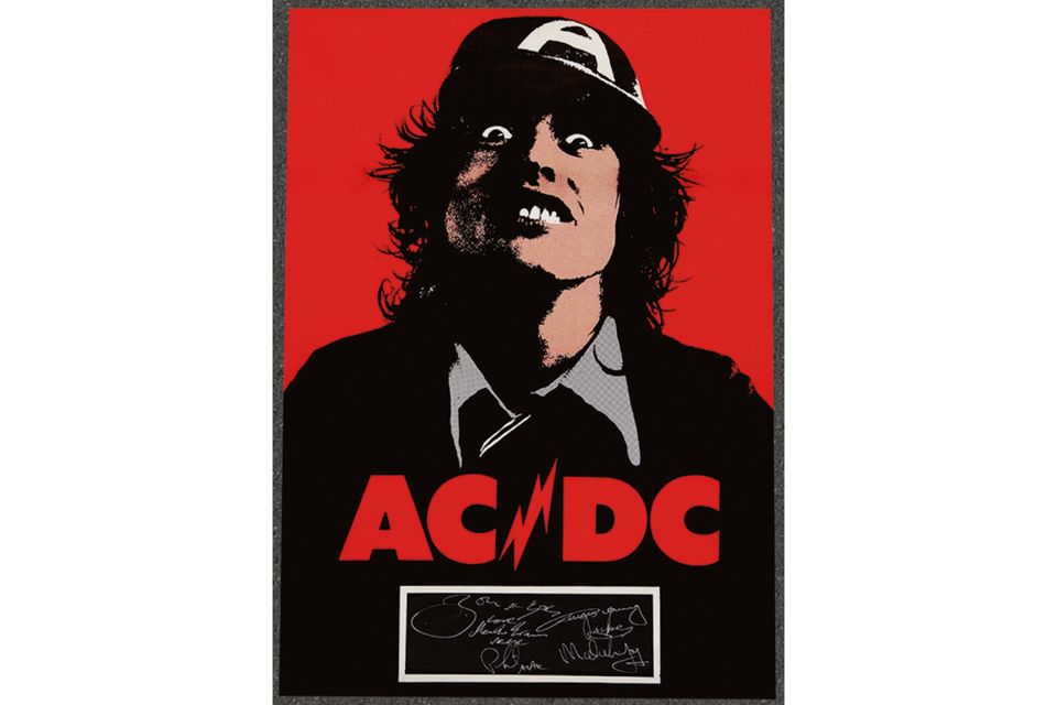 PLAKAT AC/DC KONZERT POSTER ERSTE EUROPA TOUR & AUTOGRAMME acdc in Berlin