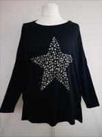 Neuer Pullover Gr. 46 mit Stern v. Janina schwarz Fledermausärmel Bergedorf - Hamburg Lohbrügge Vorschau