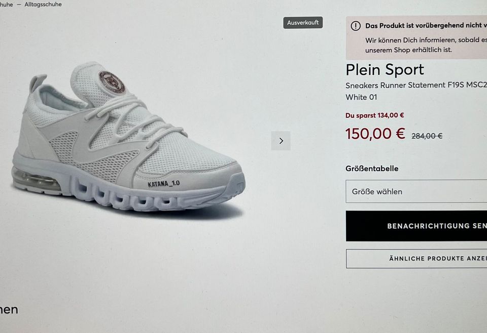 Plein*Sport*Sneaker*weiß*neu*Gr.40*weiß*NP280€ in Erfurt