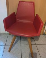 Armlehnen-Stuhl Leder rot von mobitec Bayern - Friedberg Vorschau