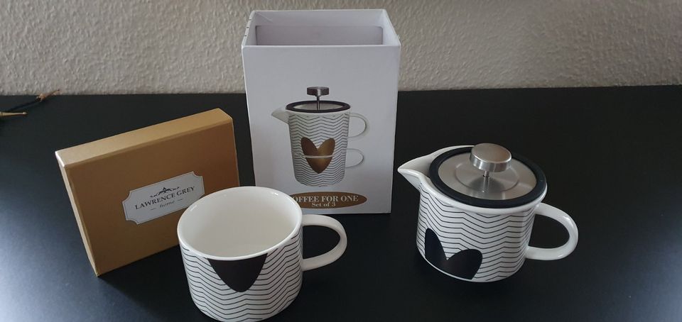 Kaffee/Tee Zubereiter mit Tasse von Lawrence Grey neu 3-er Set in Mildstedt