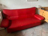 Sofa, rot, Leder Bayern - Aschaffenburg Vorschau