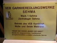 Emailleschild Emaille Banner der Arbeit Sehma Seide DDR Küttner Annaberg-Buchholz - Mildenau Vorschau