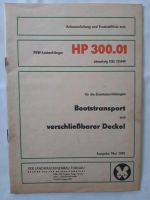 Original Anbauanleitung DDR PKW Anhänger HP 300 Zusatzausrüstung Sachsen-Anhalt - Harzgerode Vorschau