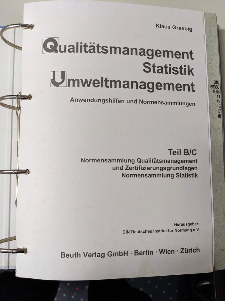 4 Ordner Qualitätsmanagement, Umweltmanagement, Beuth-Verlag in Loxstedt