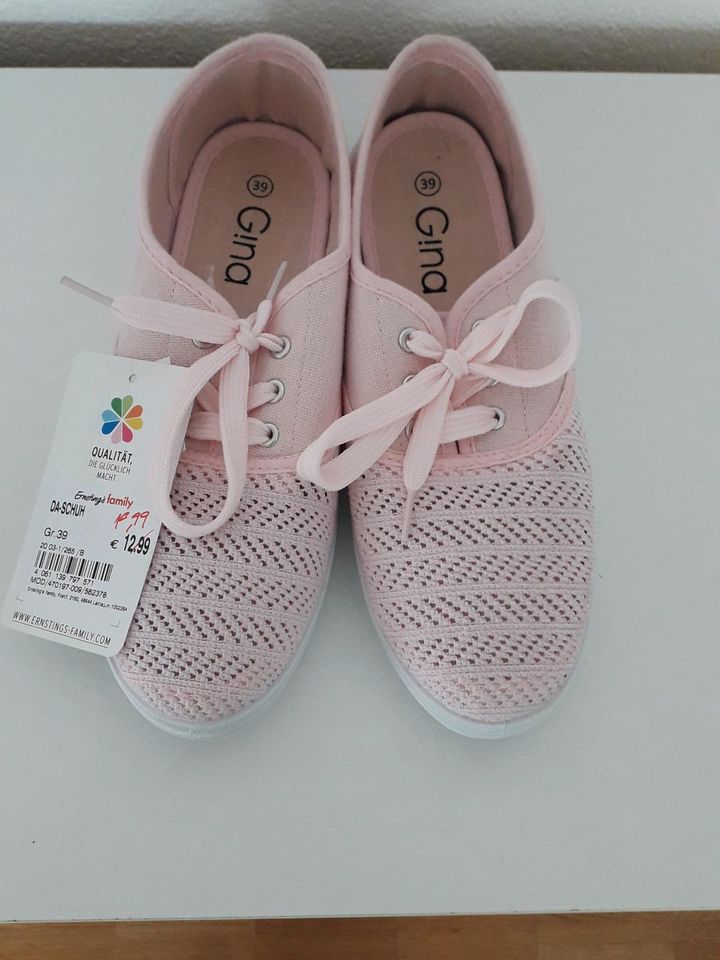 Gina Damen Sneaker Halbschuhe Schnürhalbschuhe gr. 39 rose NEU in Bad Überkingen