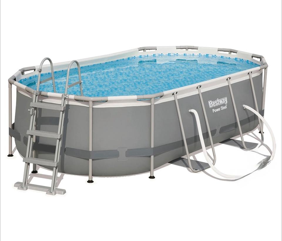 Bestway Stahlrahmen Pool 424x250x100 inkl. Sandfilter-Pumpe in Menden
