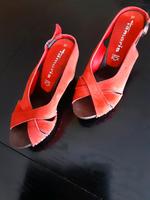 High Heel Sandalette orange Bayern - Elchingen Vorschau