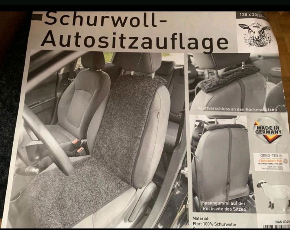 Schnurwoll Autositzauflage perfekt für Winter in Rheinstetten