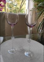 2 Eleganten Weinglas mit hohen Stiel und Lila Farbspiel Lindenthal - Köln Sülz Vorschau