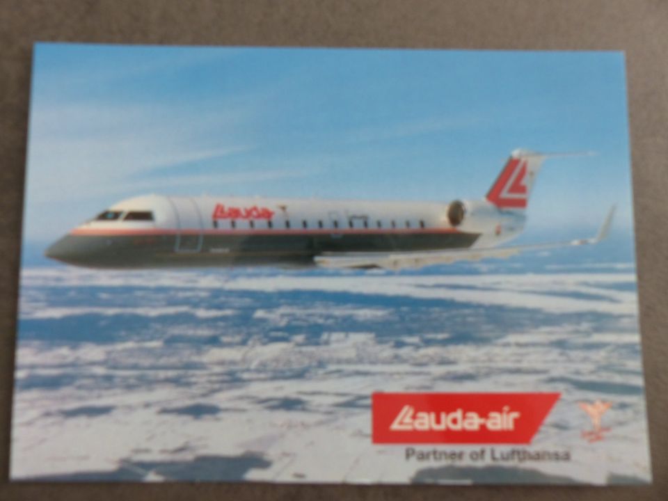 Lauda Air Postkarte Canadair Regional Jet AK in Isny im Allgäu