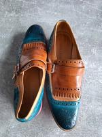 Lederhalbschuhe braun-blau Beuel - Pützchen/Bechlinghoven Vorschau