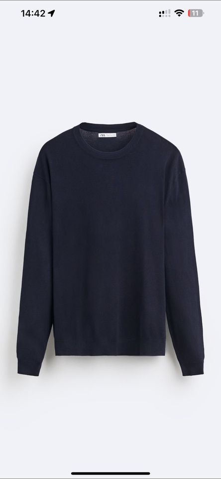 NEU Zara Strick Pullover Herren Gr. M Dunkelblau 2024 in Düsseldorf