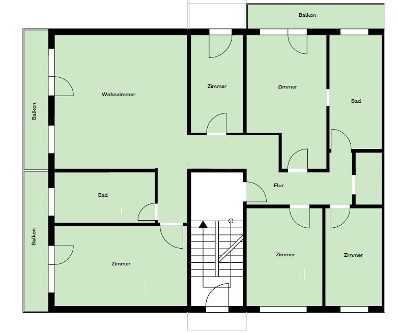 6 Raumwohnung + 2 Balkone + Fußbodenheizung + Badewanne + Dusche + Solarstrom in Doberschau