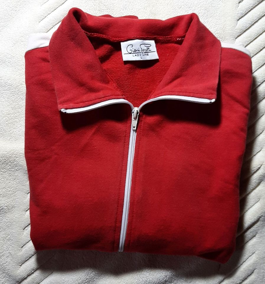 Sweatshirt Jacke Gr. L in rot in Donaueschingen